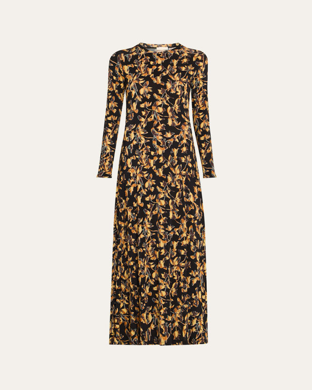 Amari Floral Long-Sleeve Jersey Dress
